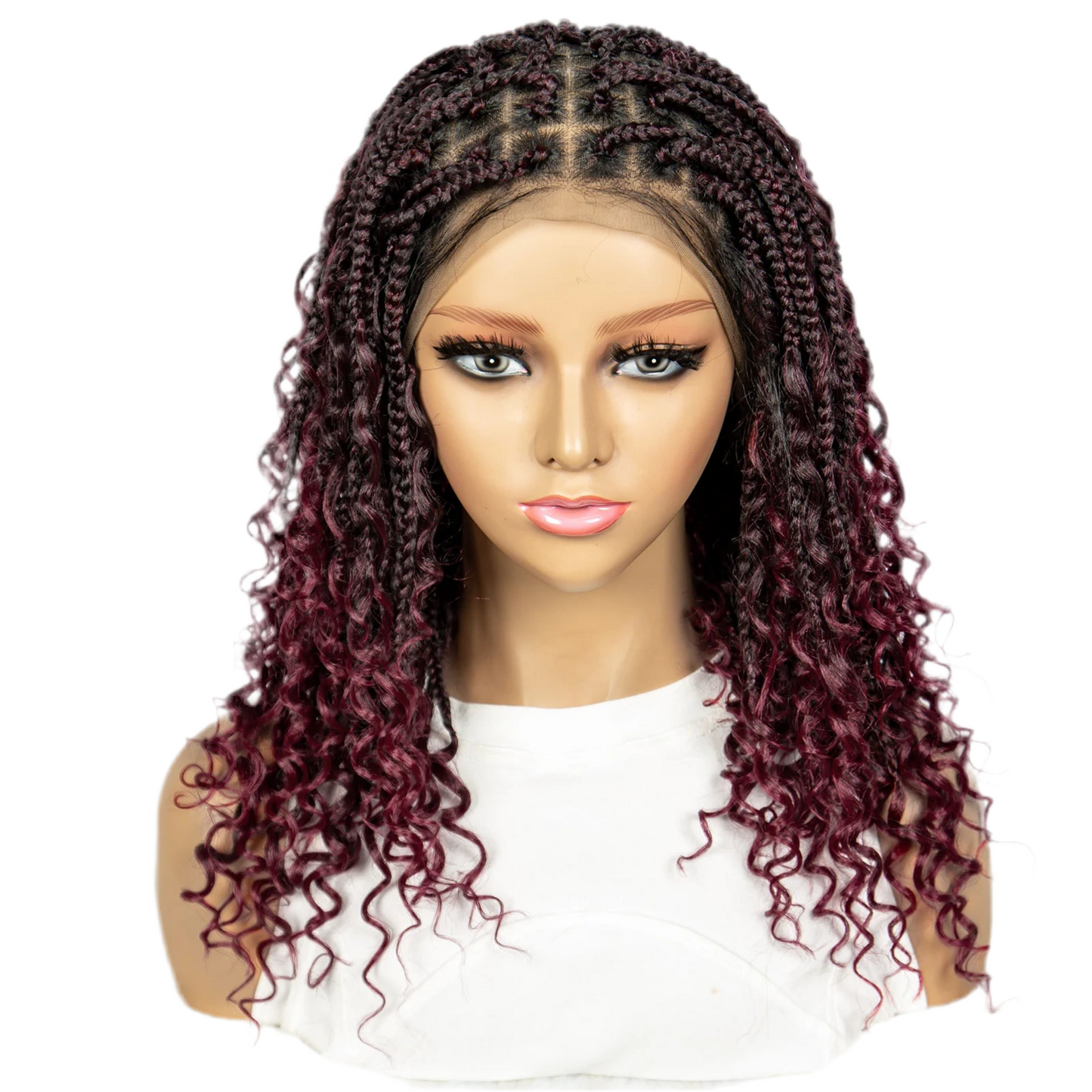 Short Bohemian Box Braids Braided Wig