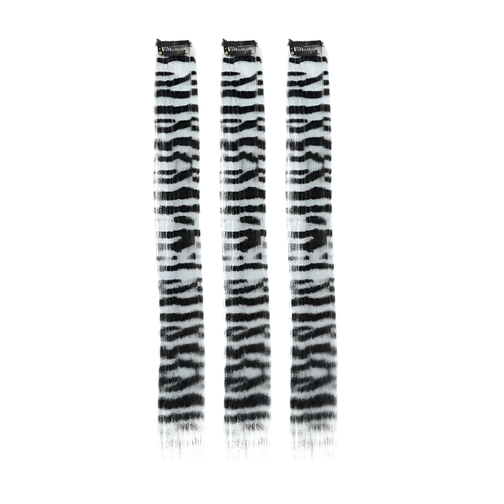 Stripe Printed Colorful Clip-In Hair Extensions