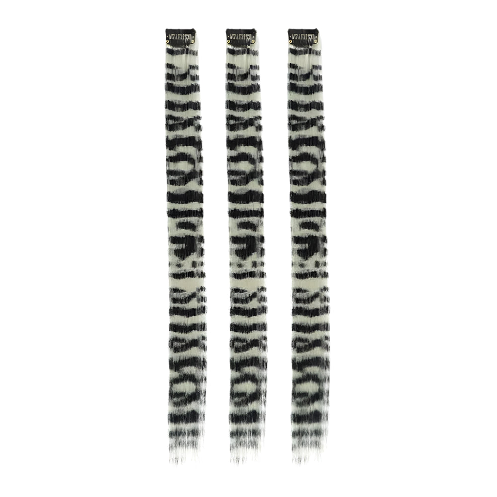 Stripe Printed Colorful Clip-In Hair Extensions