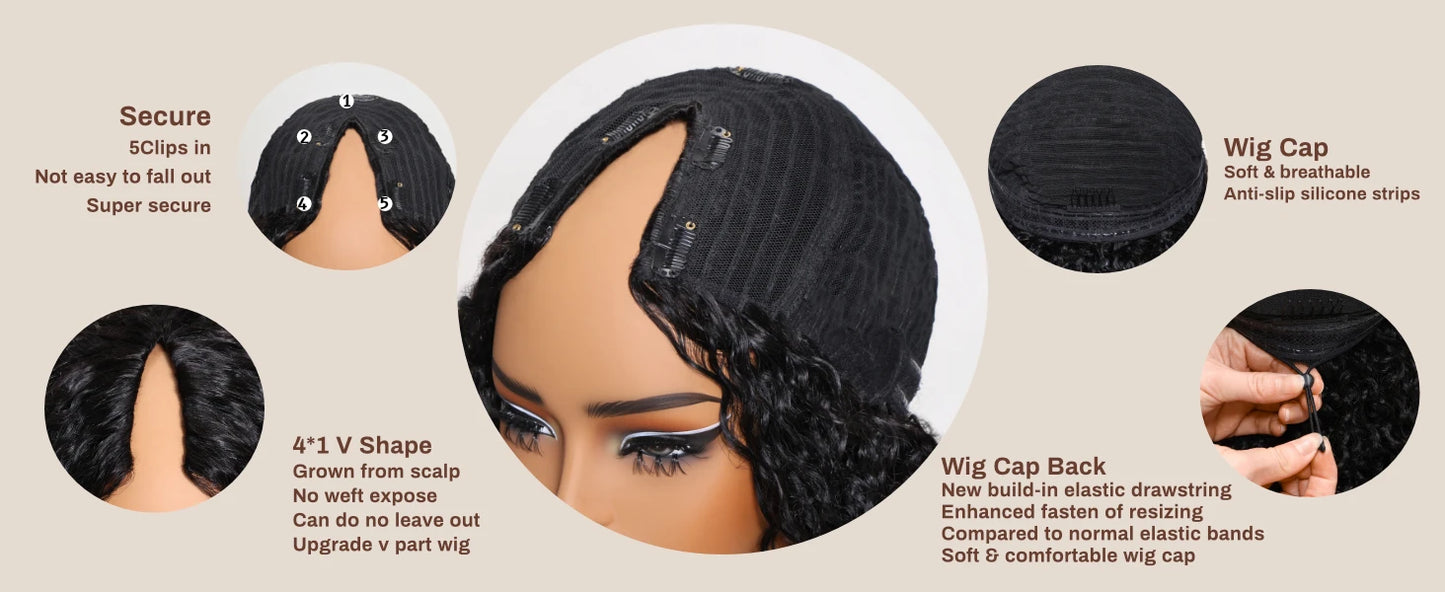 Body Wave V Part Wig