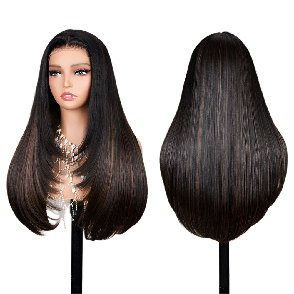 Layered Straight 6x6 Glueless Wear & Go Lace Wig