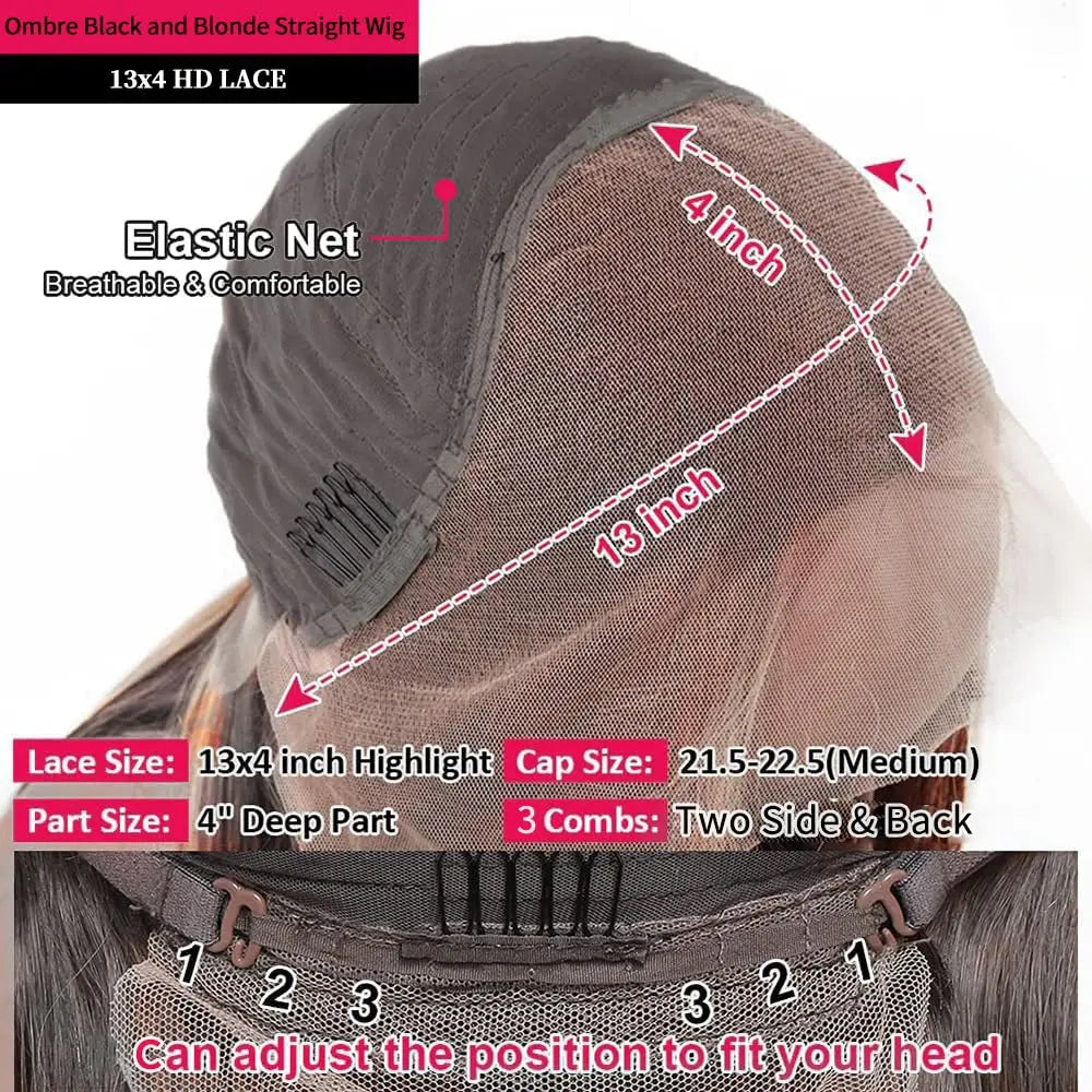 Highlight Bob Wig – 1B/30 Straight Human Hair