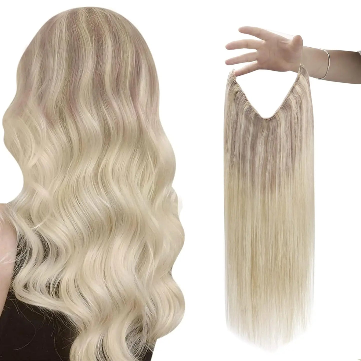 Fish Line Human Hair Extension