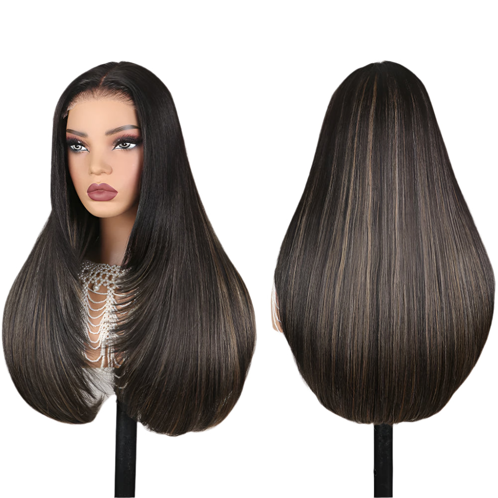 Layered Straight 6x6 Glueless Wear & Go Lace Wig