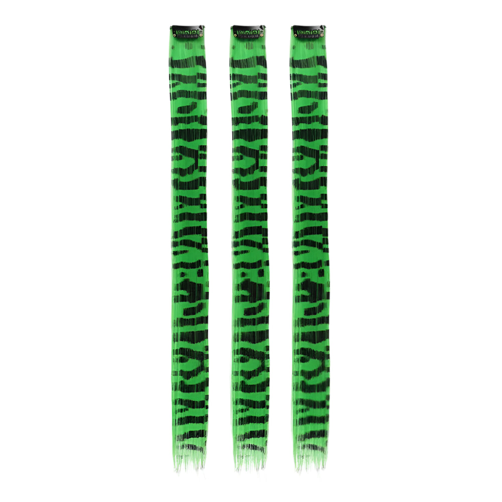 Stripe Printed Colorful Clip-In Hair Extensions