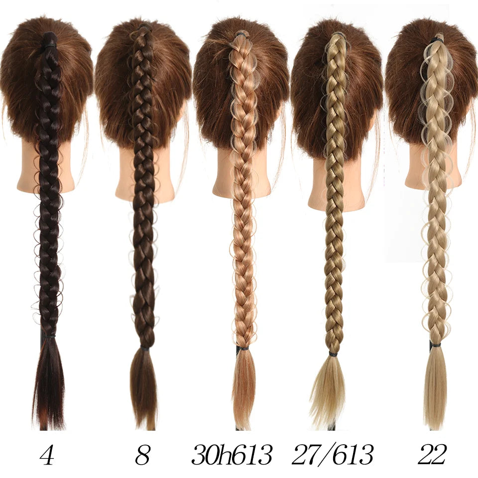 24" Synthetic Long Braided Ponytail Hair Extension