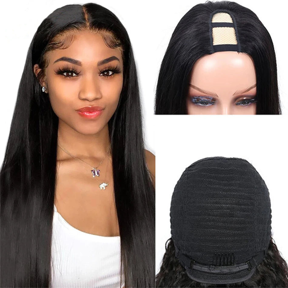 Straight U-Part Brazilian Wig