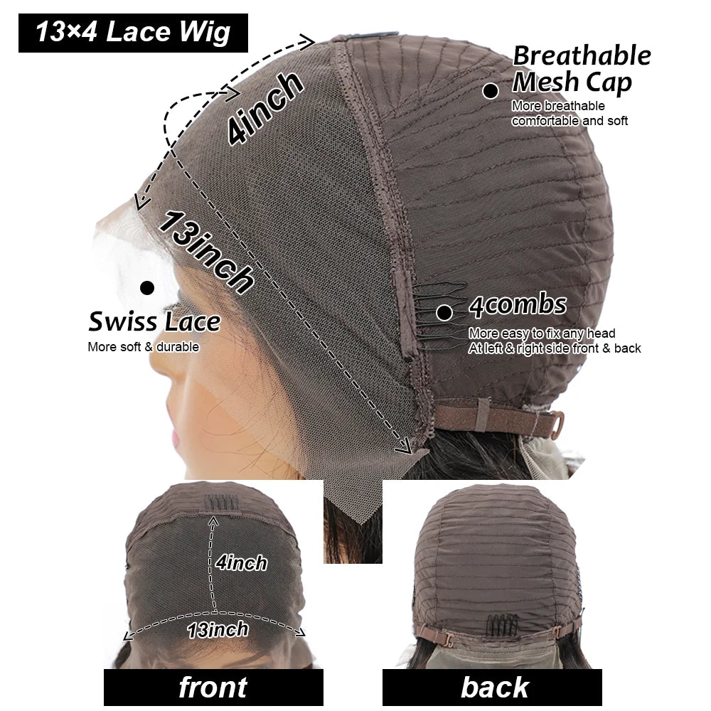 Human Hair 13x4 Bob Lace Wig