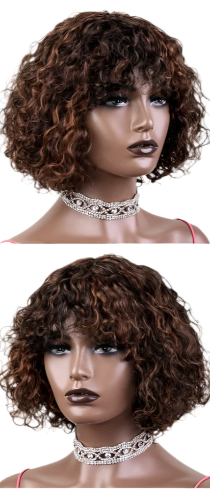 Jerry Curly Short Pixie Bob Wig