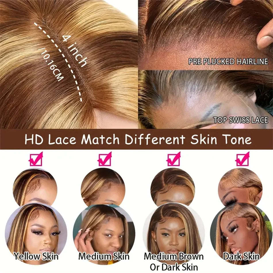 Loose Body Wave Bob Wig – 13x4 Lace Front Human Hair Wig
