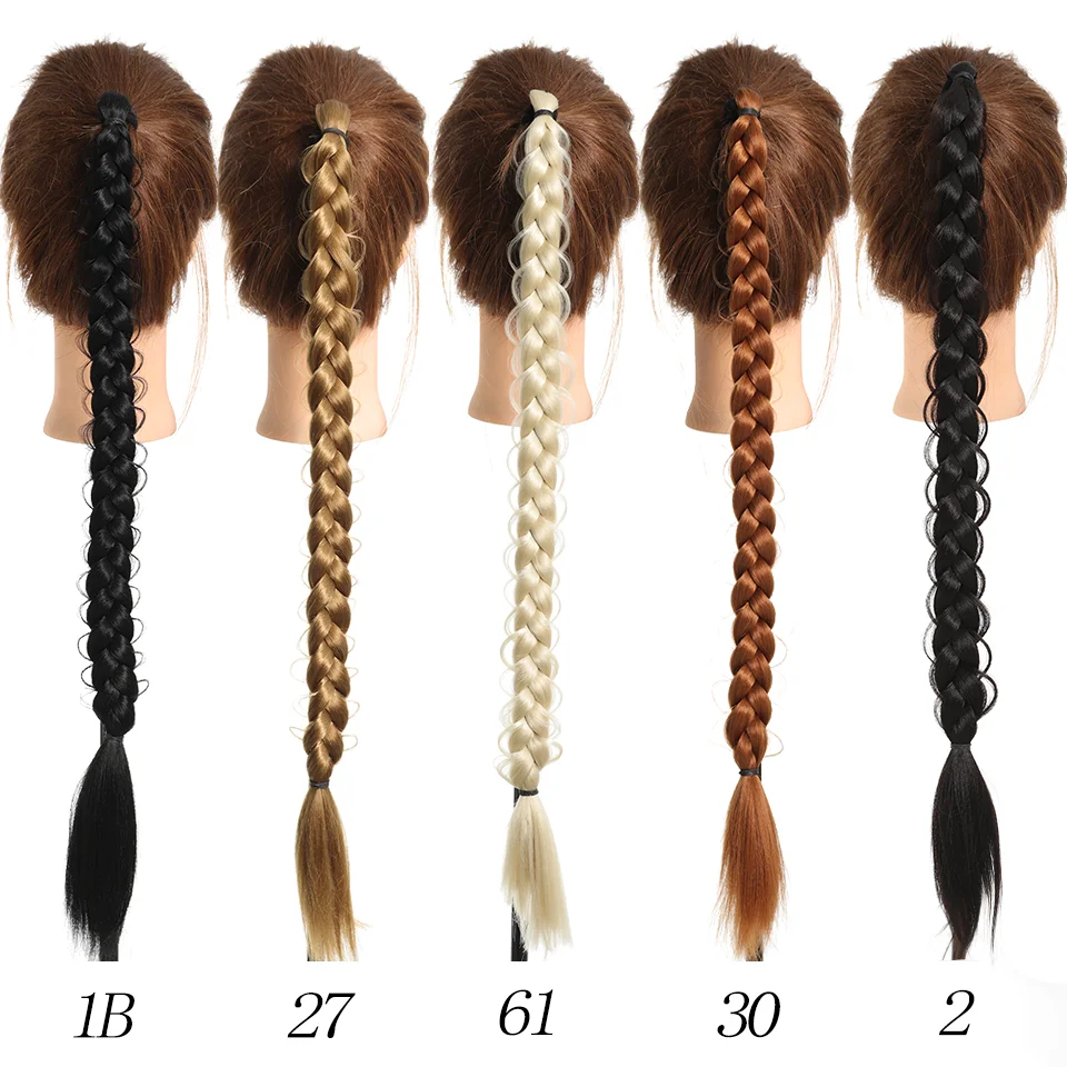 24" Synthetic Long Braided Ponytail Hair Extension