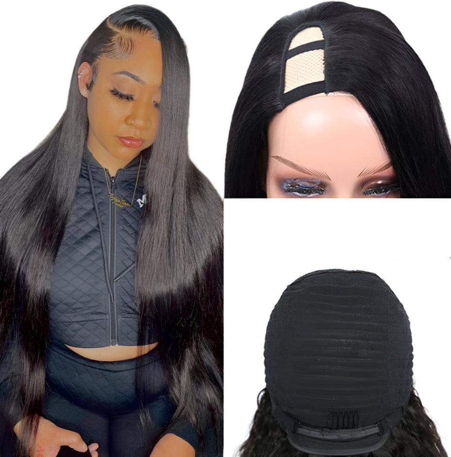 Straight U-Part Brazilian Wig
