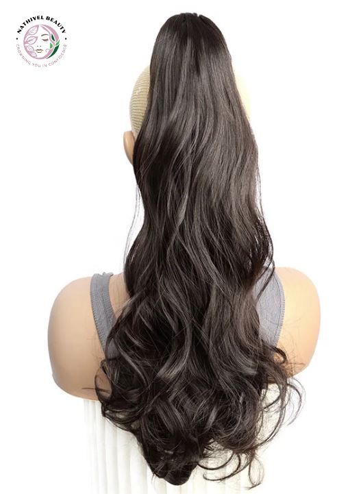 Synthetic Long Curly Wavy Ponytail Hair Extension