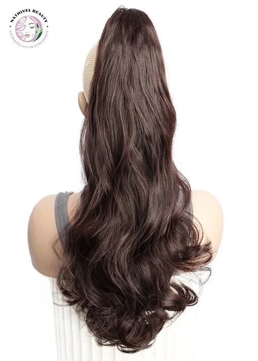 Synthetic Long Curly Wavy Ponytail Hair Extension