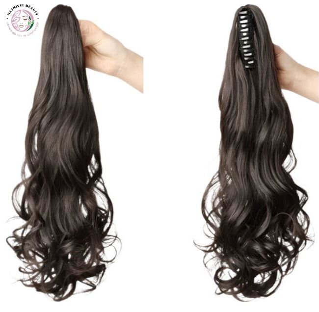 Synthetic Long Curly Wavy Ponytail Hair Extension