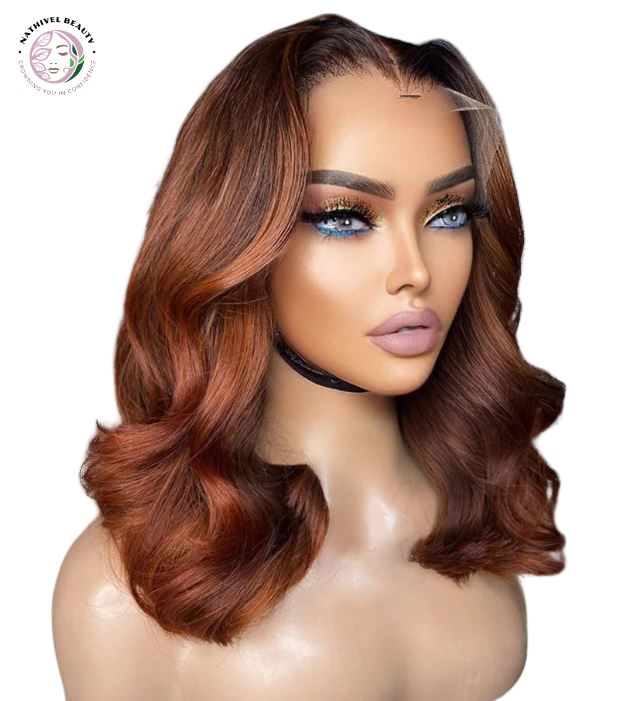 Red Ginger Brown Highlight Bob Wig