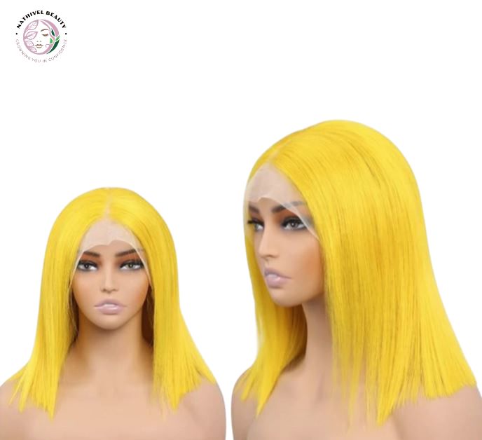Yellow Bob 13x4 Lace Front Human Hair Wig
