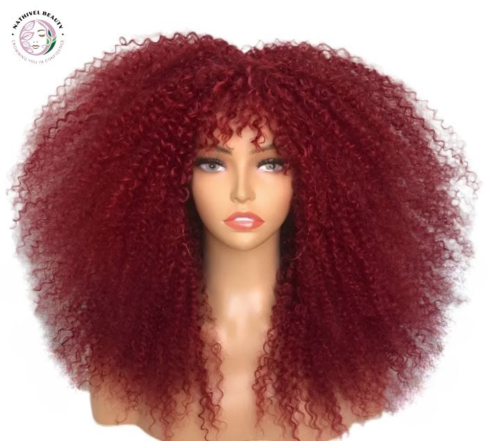 Afro Curly Wig with Bangs