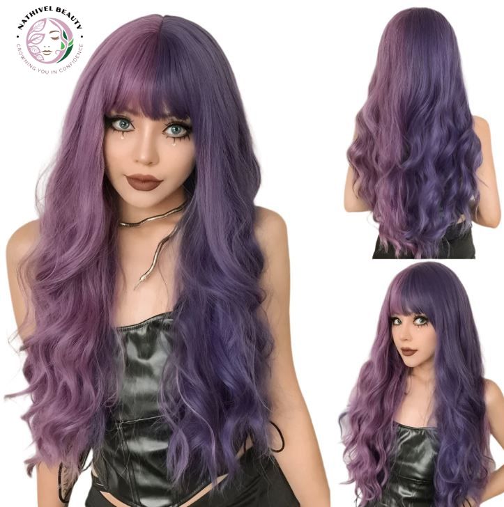 Wavy Synthetic Wig with Bangs