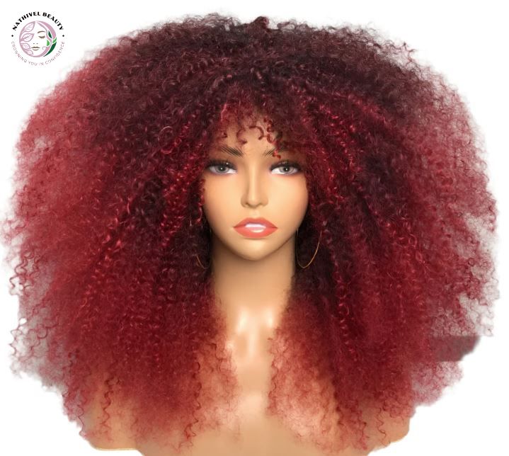 Afro Curly Wig with Bangs