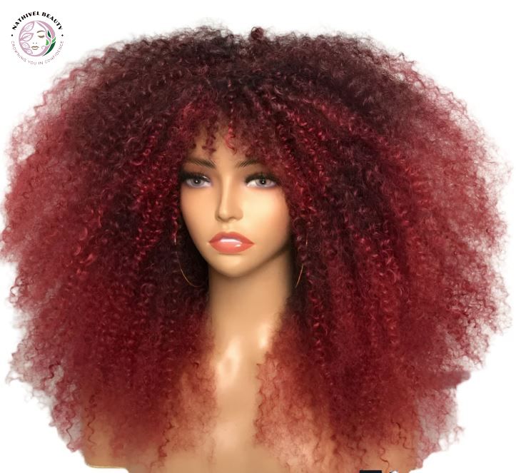 Afro Curly Wig with Bangs