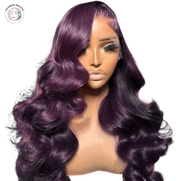 Dark Burgundy Body Wave Lace Front Wig
