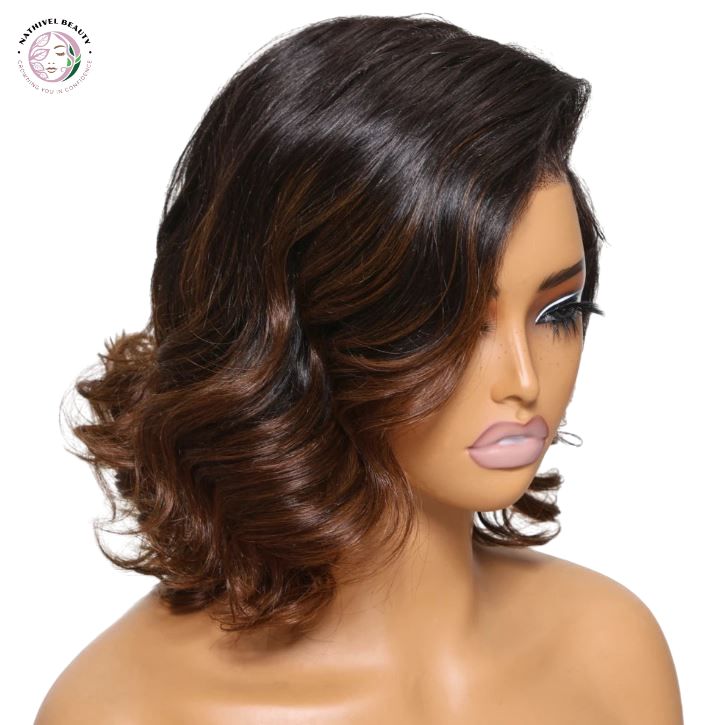 Chestnut Brown Ombre Bob Wig