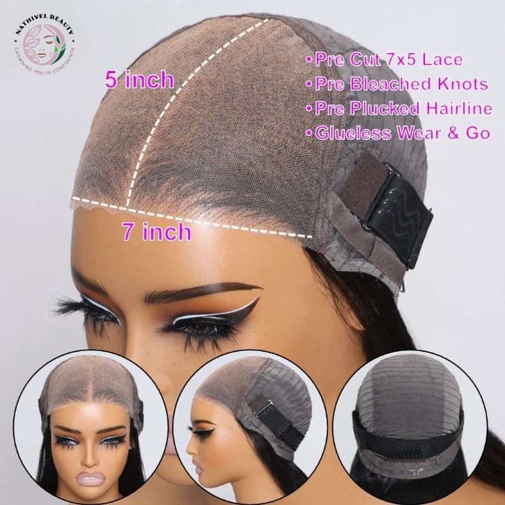 Water Wave 7x5 Lace Closure Glueless Wig