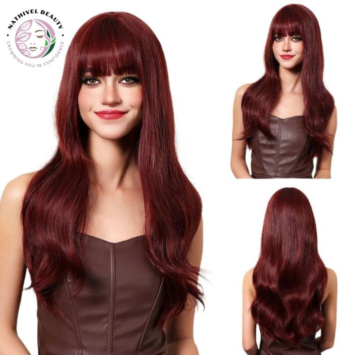 Wavy Synthetic Wig with Bangs