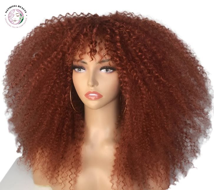 Afro Curly Wig with Bangs