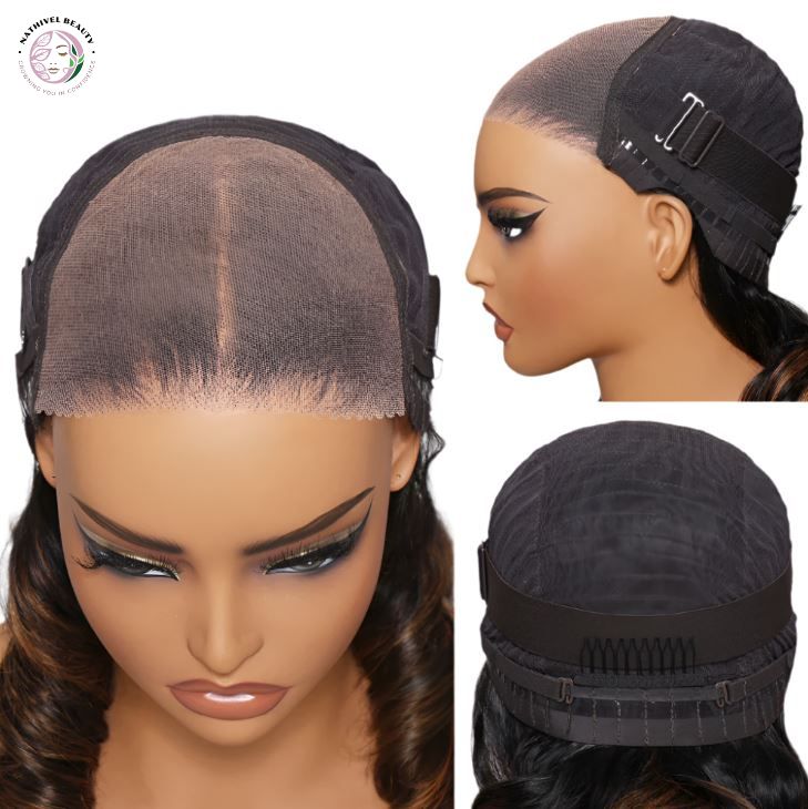 Glueless Brown Balayage Body Wave Lace Wig