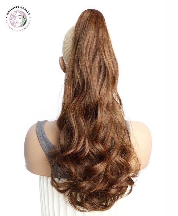 Synthetic Long Curly Wavy Ponytail Hair Extension