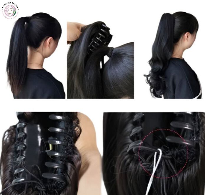 Synthetic Long Curly Wavy Ponytail Hair Extension