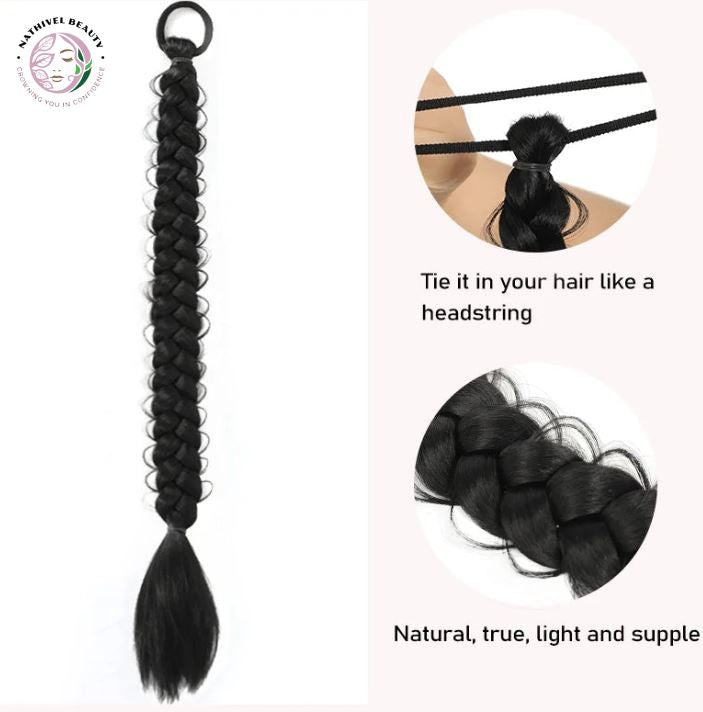 24" Synthetic Long Braided Ponytail Hair Extension