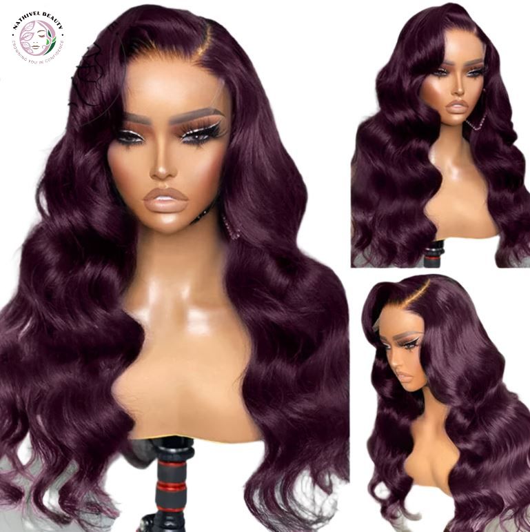 Dark Burgundy Body Wave Lace Front Wig