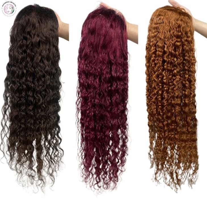 30" Chocolate Brown Water Wave Lace Front Wig