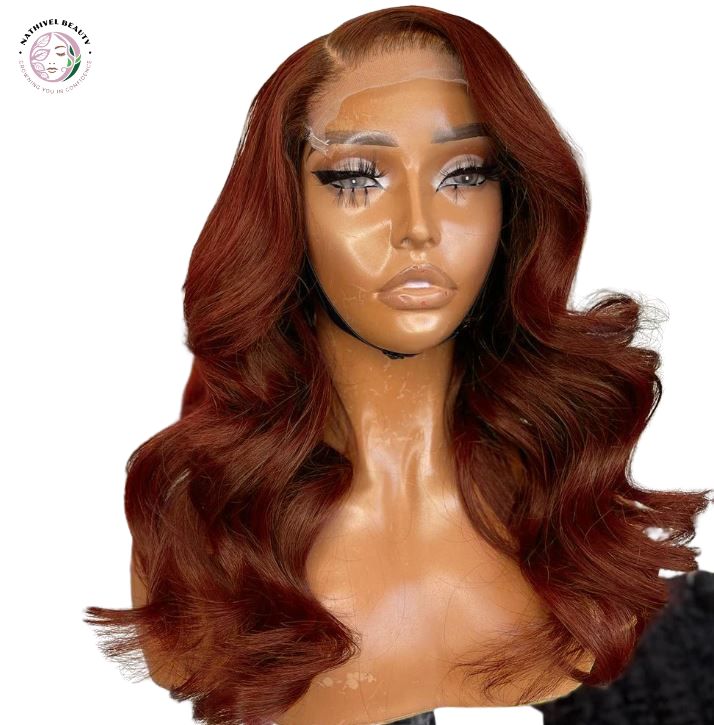 Dark Burgundy Body Wave Lace Front Wig