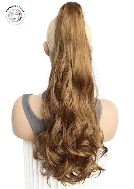 Synthetic Long Curly Wavy Ponytail Hair Extension