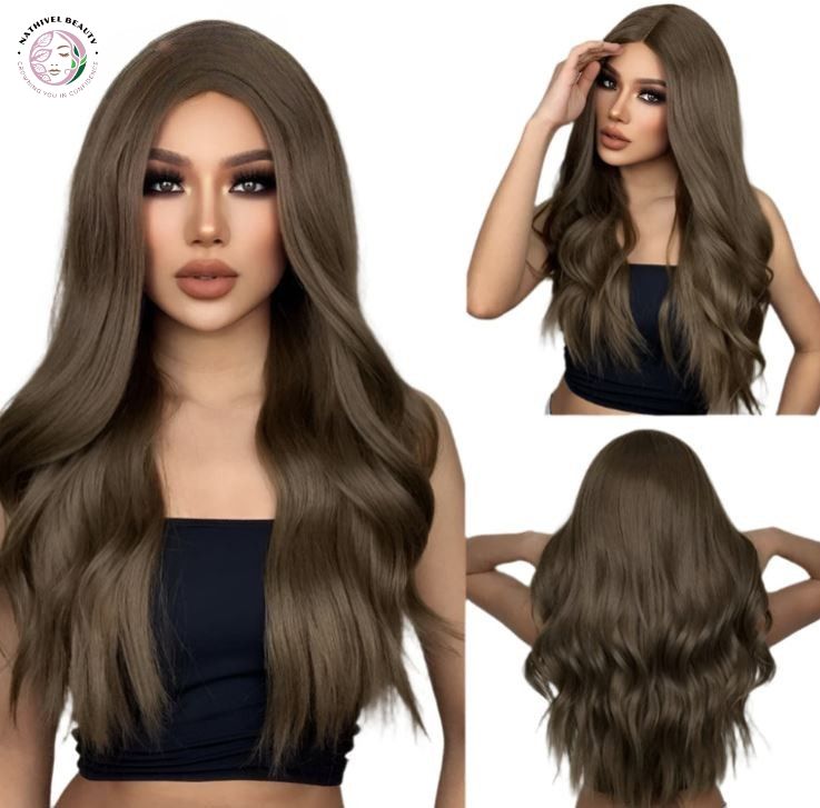 Wavy Ombre Brown Blonde Lace Front Wig