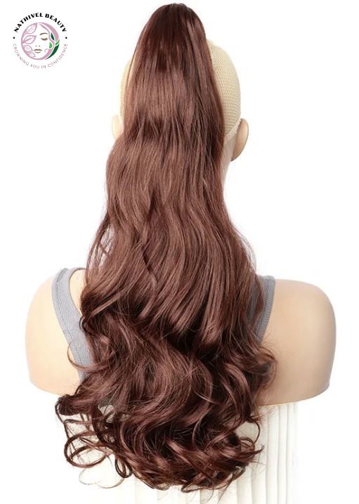 Synthetic Long Curly Wavy Ponytail Hair Extension