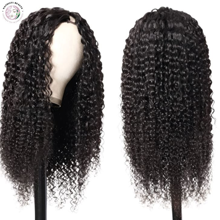 Kinky Curly U V Part Wig