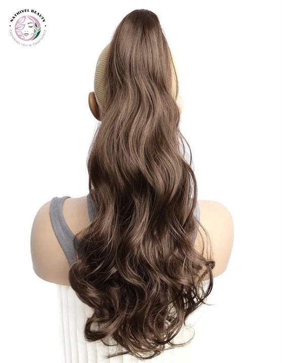 Synthetic Long Curly Wavy Ponytail Hair Extension