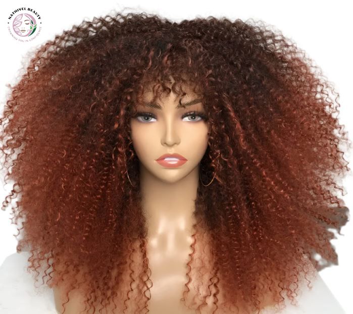 Afro Curly Wig with Bangs
