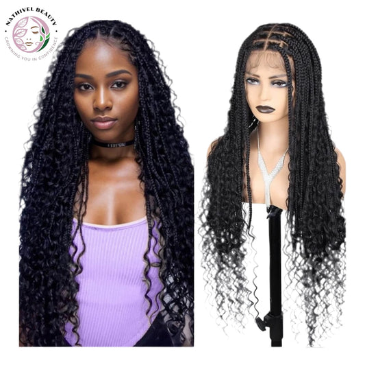Synthetic Bohemian Braided Wig with Baby Hair
