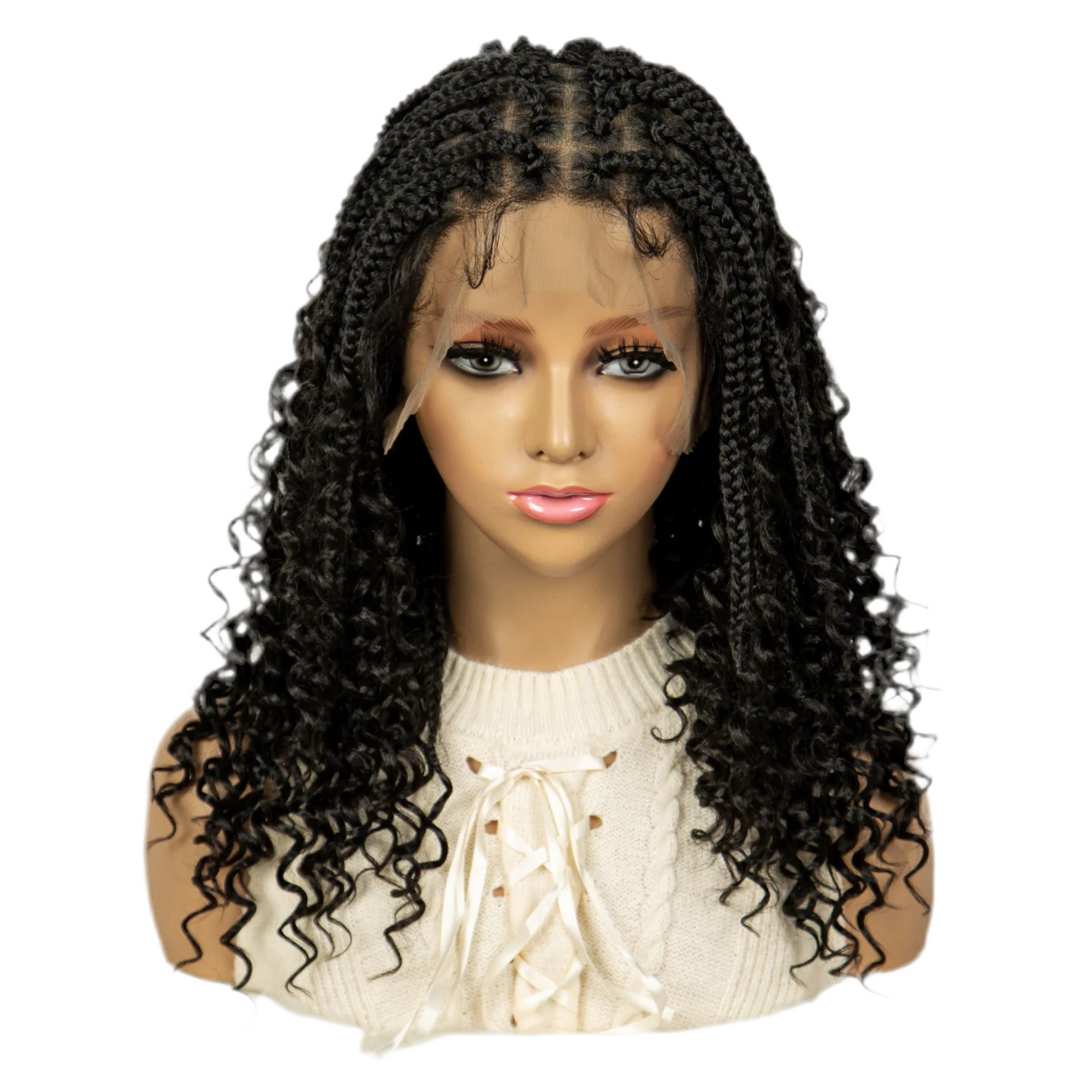 Short Bohemian Box Braids Braided Wig