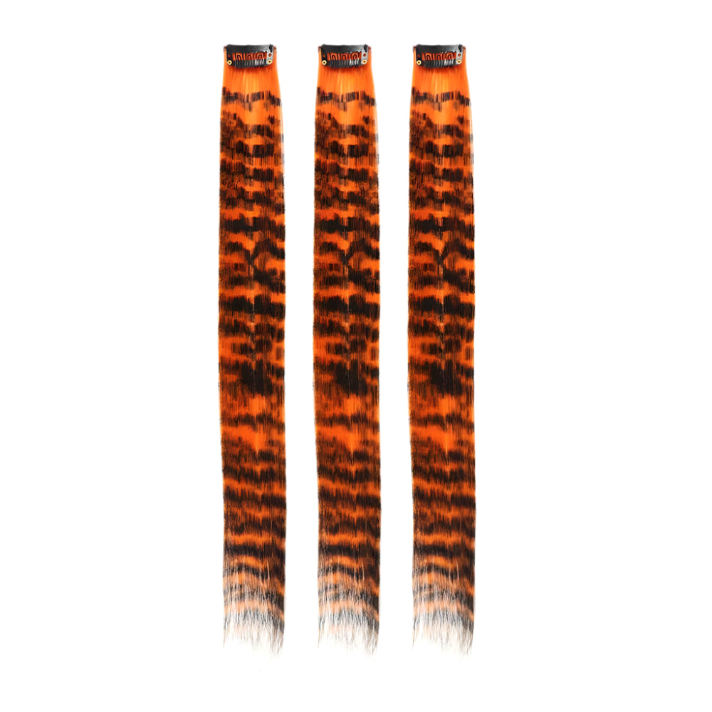 Stripe Printed Colorful Clip-In Hair Extensions