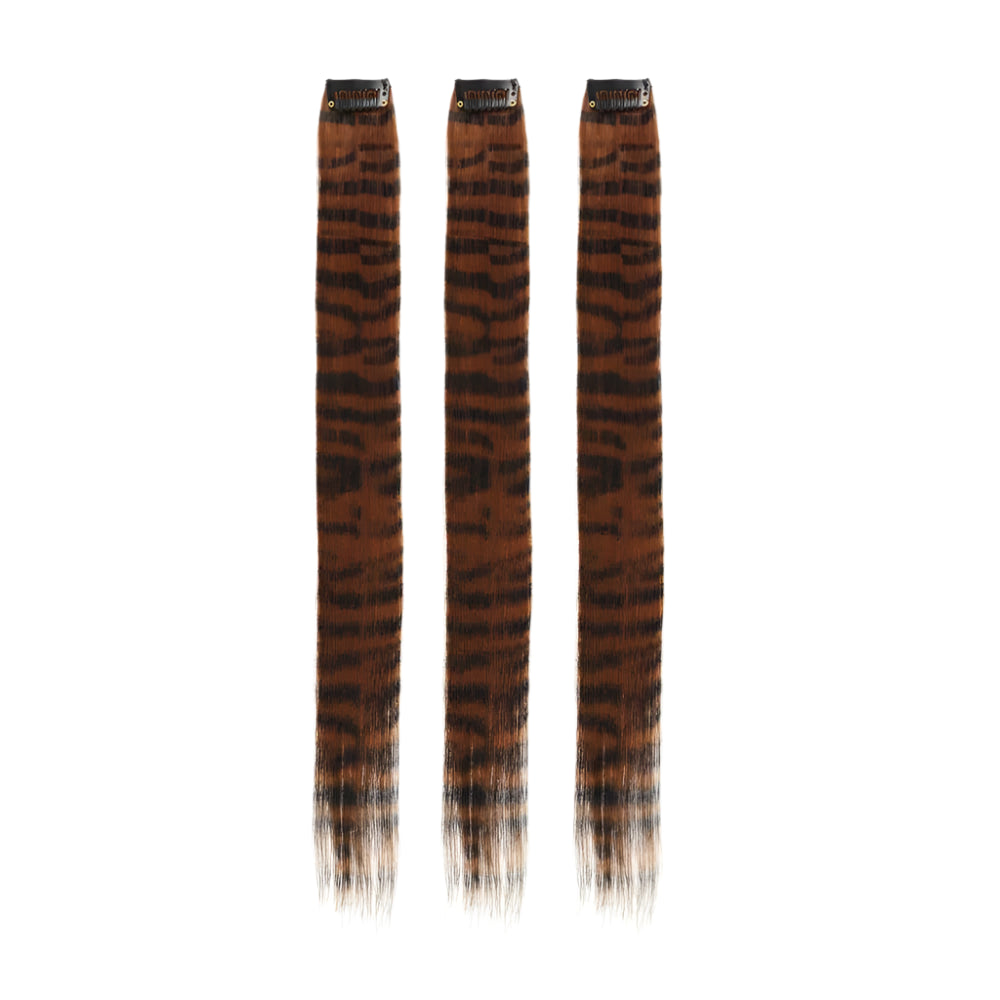 Stripe Printed Colorful Clip-In Hair Extensions