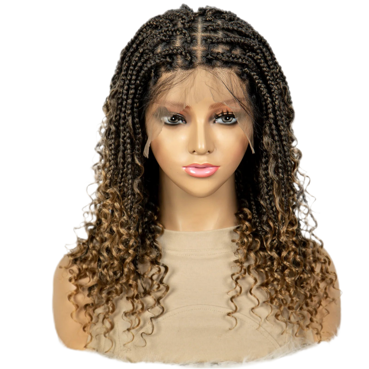 Short Bohemian Box Braids Braided Wig