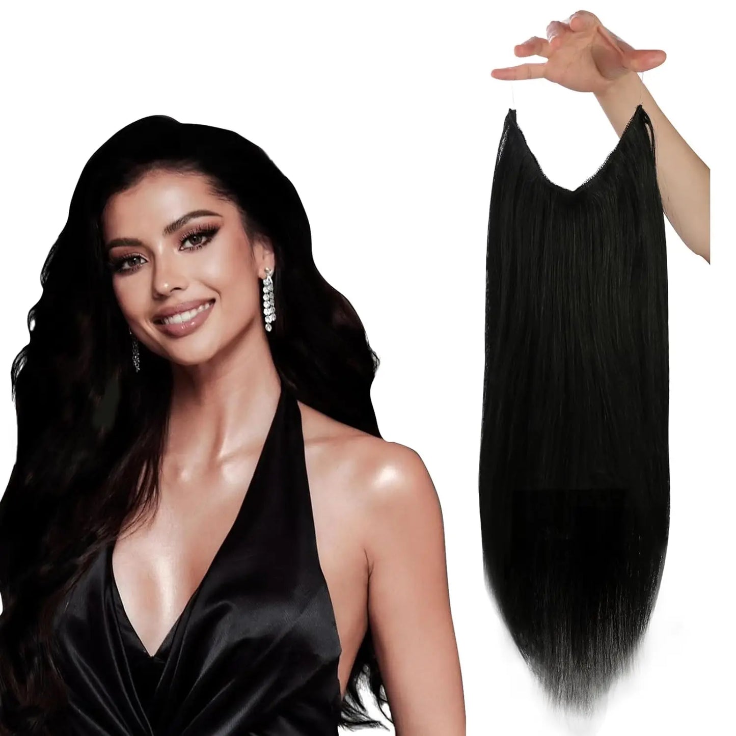 Fish Line Human Hair Extension