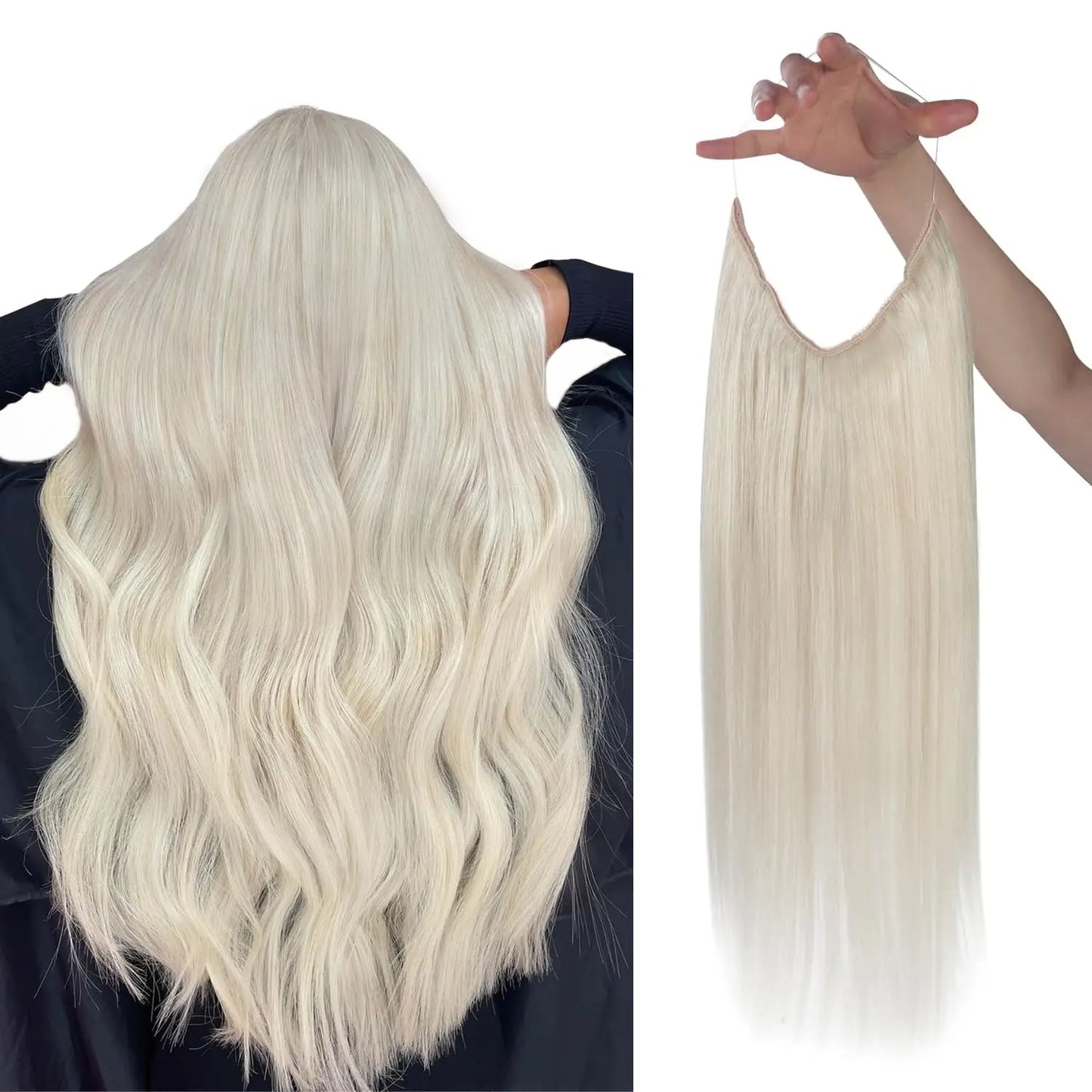 Fish Line Human Hair Extension